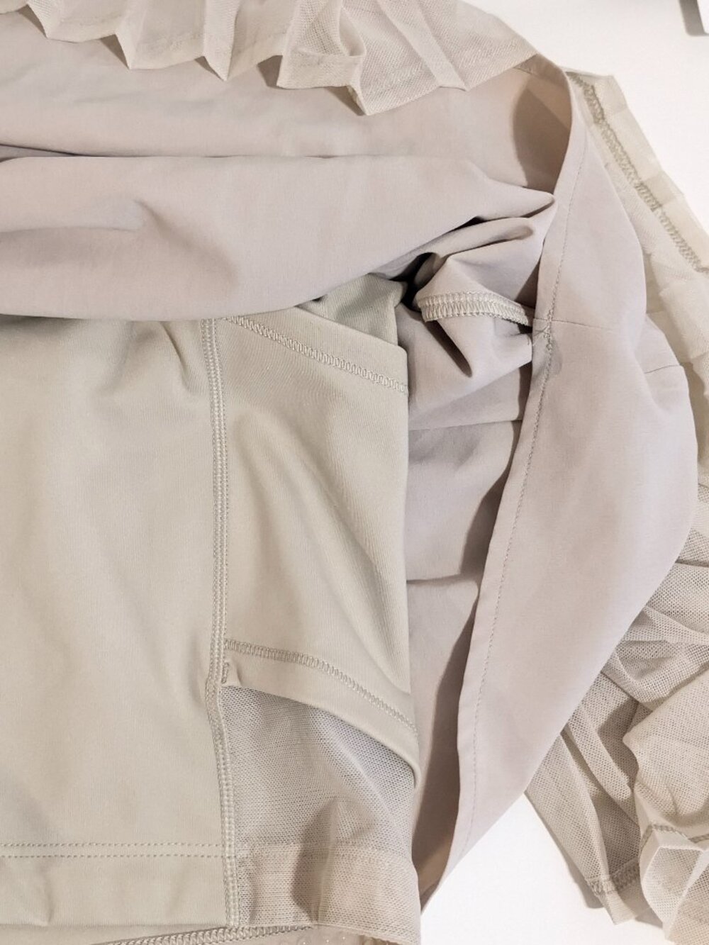 🎾 Calia High-Rise Pleated Court Skort Khaki Sand XXL NWT Two Way Pockets - Picture 6 of 8